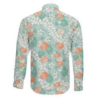 Anthurium Plumeria Lei Pastel Family Matching Summer Maxi Dress and Hawaiian Shirt Teal Hawaiian Splendid Palaka