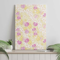 Anthurium Plumeria Lei Pastel Canvas Wall Art Yellow Hawaiian Splendid Palaka LT01 - Polynesian Pride