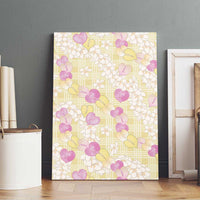 Anthurium Plumeria Lei Pastel Canvas Wall Art Yellow Hawaiian Splendid Palaka LT01 - Polynesian Pride