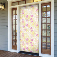Anthurium Plumeria Lei Pastel Door Cover Yellow Hawaiian Splendid Palaka