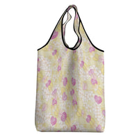 Anthurium Plumeria Lei Pastel Grocery Bag Yellow Hawaiian Splendid Palaka LT01 - Polynesian Pride