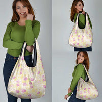 Anthurium Plumeria Lei Pastel Grocery Bag Yellow Hawaiian Splendid Palaka LT01 - Polynesian Pride