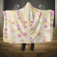 Anthurium Plumeria Lei Pastel Hooded Blanket Yellow Hawaiian Splendid Palaka