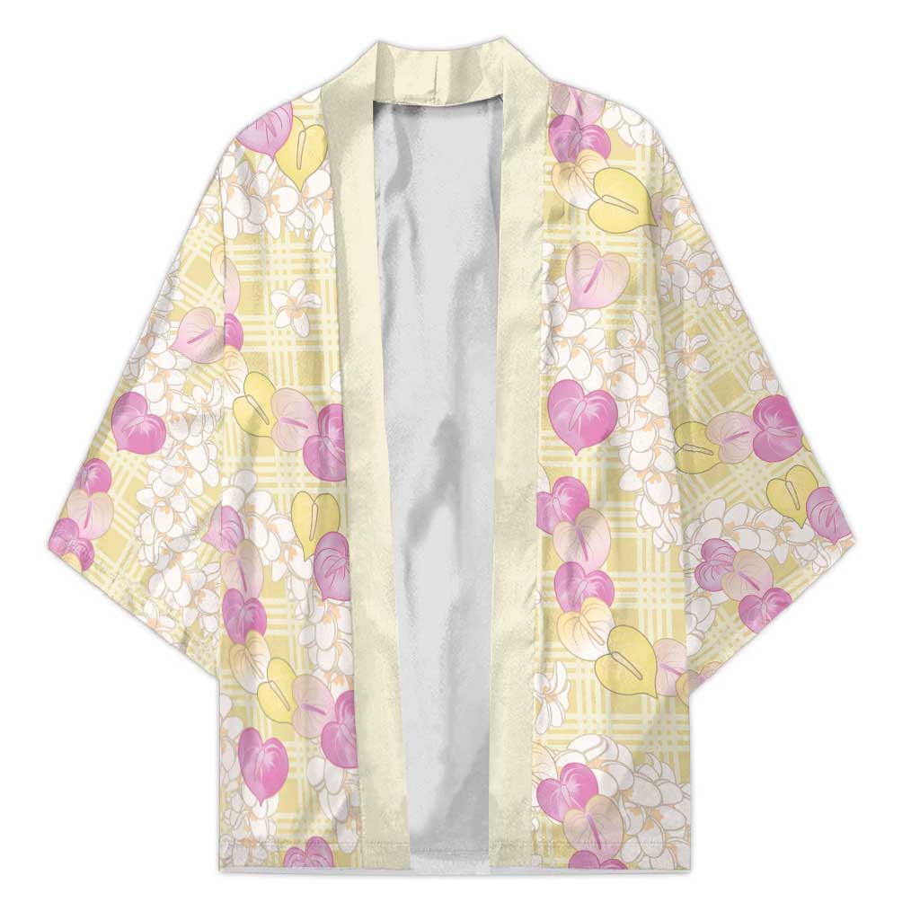 Anthurium Plumeria Lei Pastel Kimono Yellow Hawaiian Splendid Palaka
