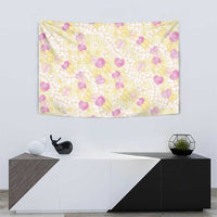 Anthurium Plumeria Lei Pastel Tapestry Yellow Hawaiian Splendid Palaka