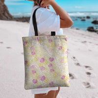 Anthurium Plumeria Lei Pastel Tote Bag Yellow Hawaiian Splendid Palaka