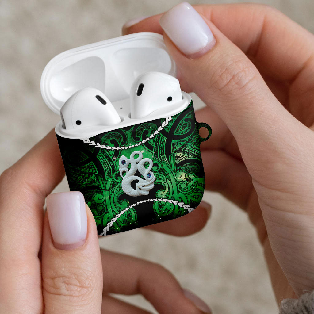 Maori Matariki Manaia Kakariki AirPods Case Maori Kowhaiwhai Pattern Galaxy LT01 - Polynesian Pride