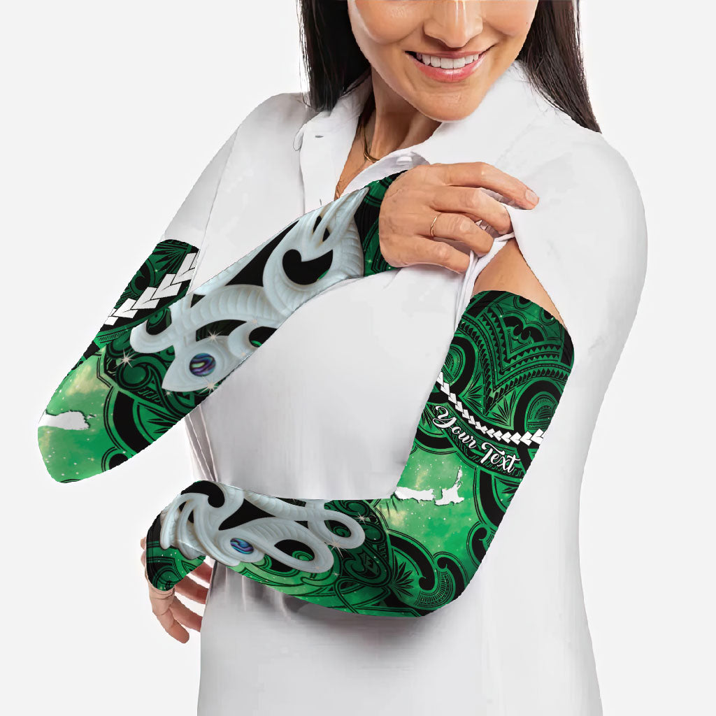 Personalised Maori Matariki Manaia Kakariki Arm Sleeves Maori Kowhaiwhai Pattern Galaxy