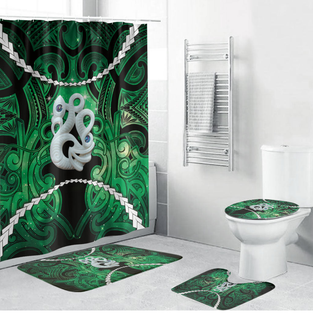 Maori Matariki Manaia Kakariki Bathroom Set Maori Kowhaiwhai Pattern Galaxy