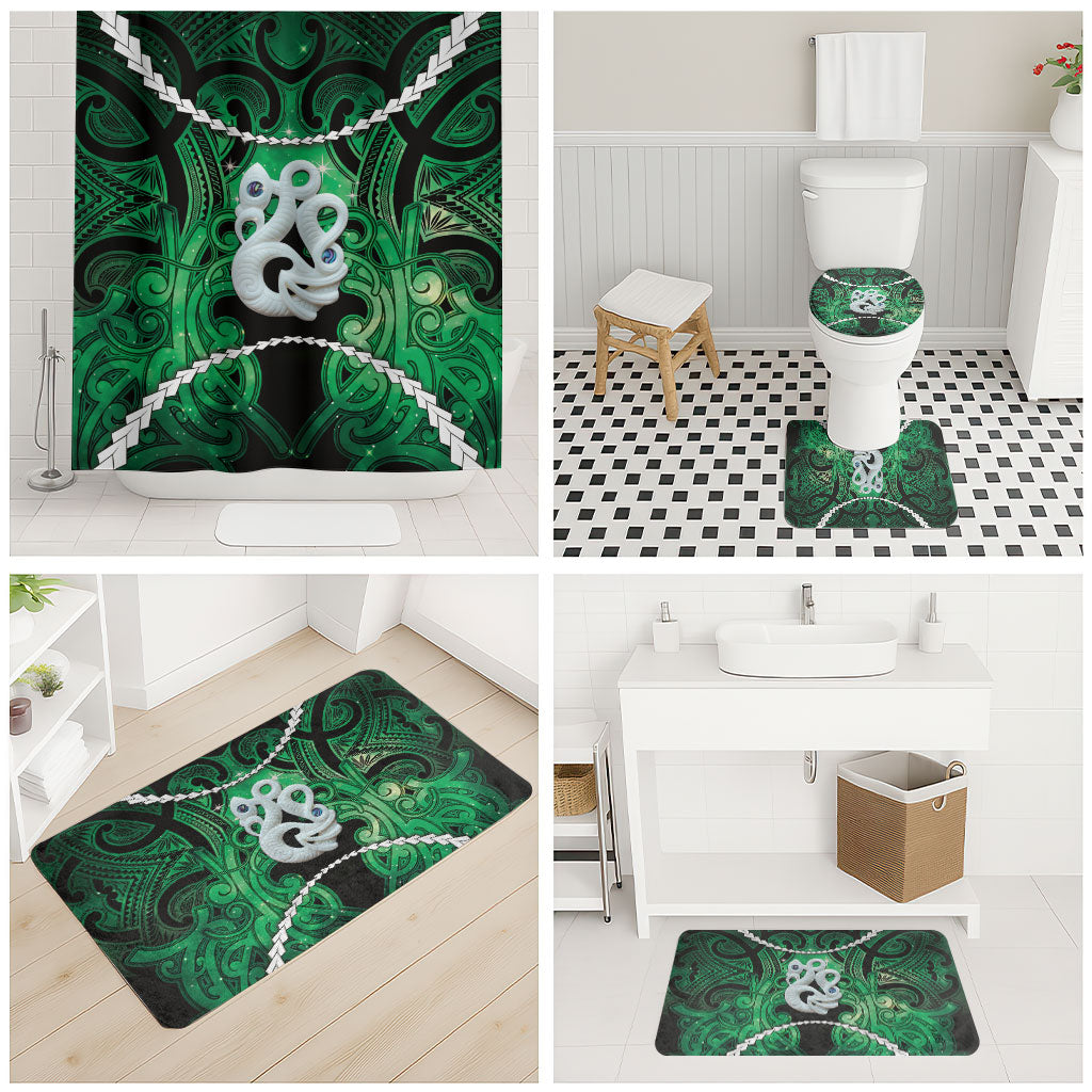 Maori Matariki Manaia Kakariki Bathroom Set Maori Kowhaiwhai Pattern Galaxy