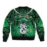 Personalised Maori Matariki Manaia Kakariki Bomber Jacket Maori Kowhaiwhai Pattern Galaxy