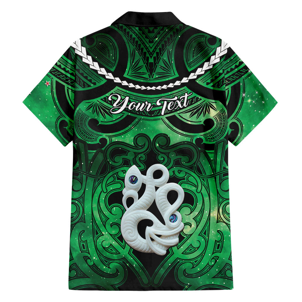 Personalised Maori Matariki Manaia Kakariki Family Matching Long Sleeve Bodycon Dress and Hawaiian Shirt Maori Kowhaiwhai Pattern Galaxy
