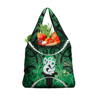 Maori Matariki Manaia Kakariki Grocery Bag Maori Kowhaiwhai Pattern Galaxy LT01 1-pack One Size Green - Polynesian Pride