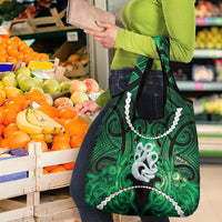 Maori Matariki Manaia Kakariki Grocery Bag Maori Kowhaiwhai Pattern Galaxy LT01 - Polynesian Pride