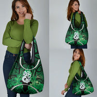 Maori Matariki Manaia Kakariki Grocery Bag Maori Kowhaiwhai Pattern Galaxy LT01 - Polynesian Pride