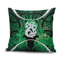 Maori Matariki Manaia Kakariki Pillow Cover Maori Kowhaiwhai Pattern Galaxy LT01 Green - Polynesian Pride