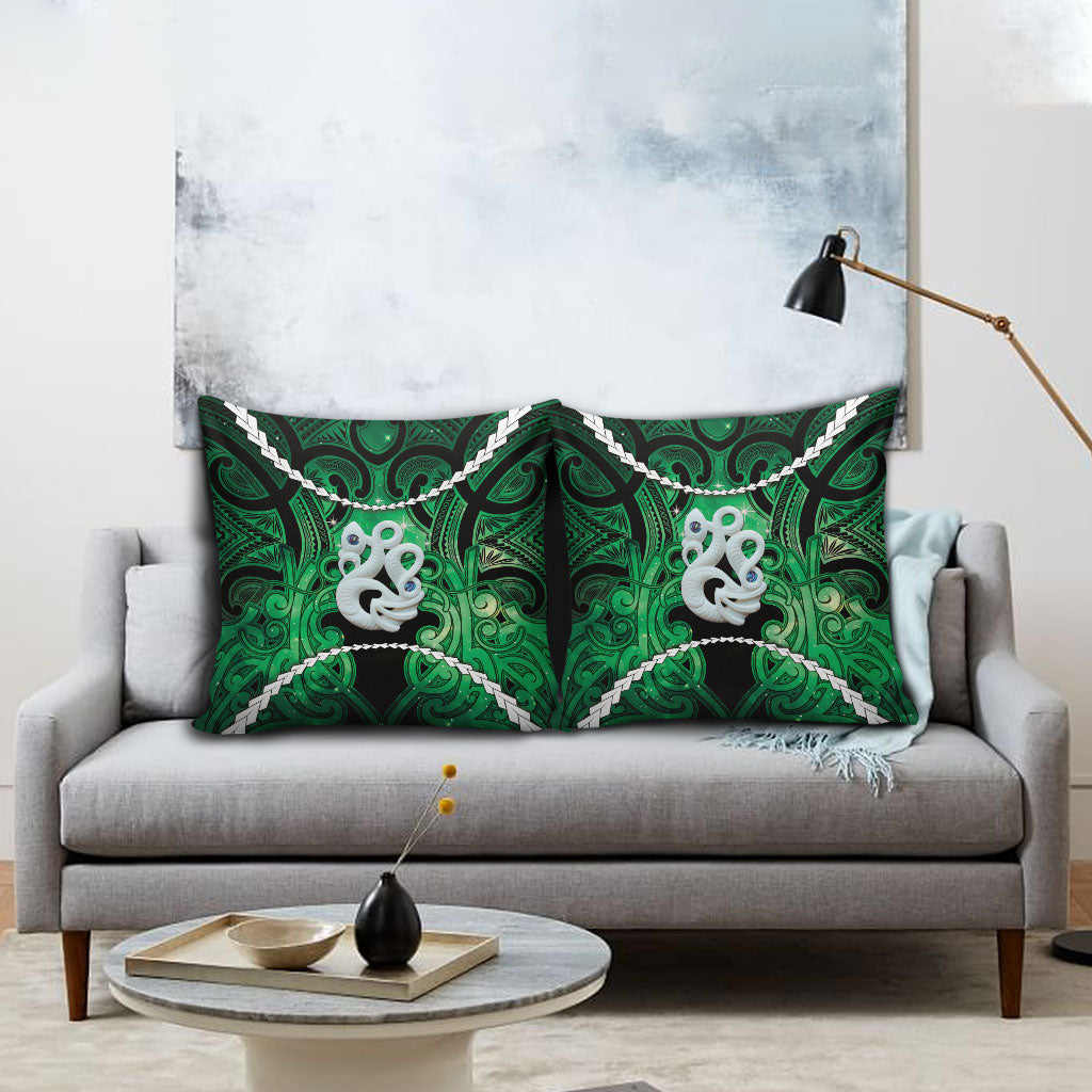 Maori Matariki Manaia Kakariki Pillow Cover Maori Kowhaiwhai Pattern Galaxy LT01 - Polynesian Pride