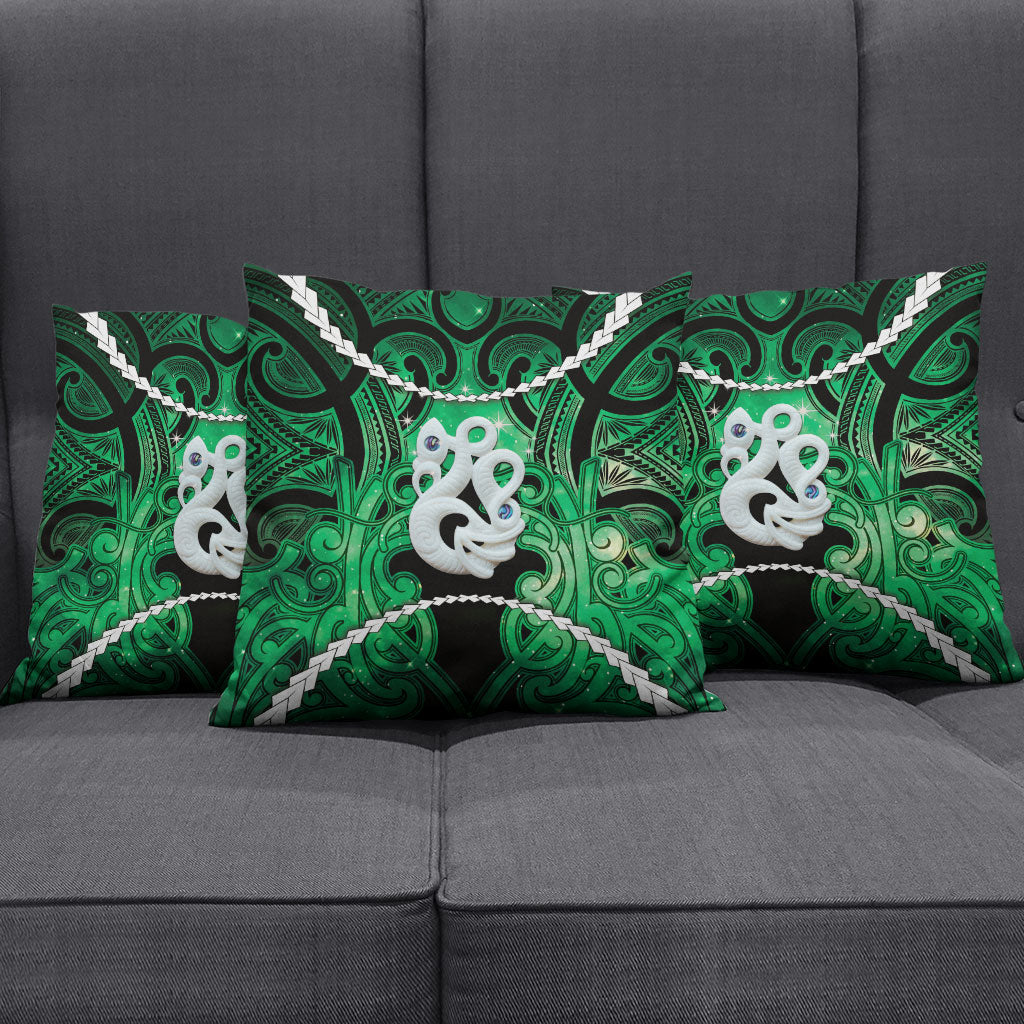Maori Matariki Manaia Kakariki Pillow Cover Maori Kowhaiwhai Pattern Galaxy LT01 - Polynesian Pride
