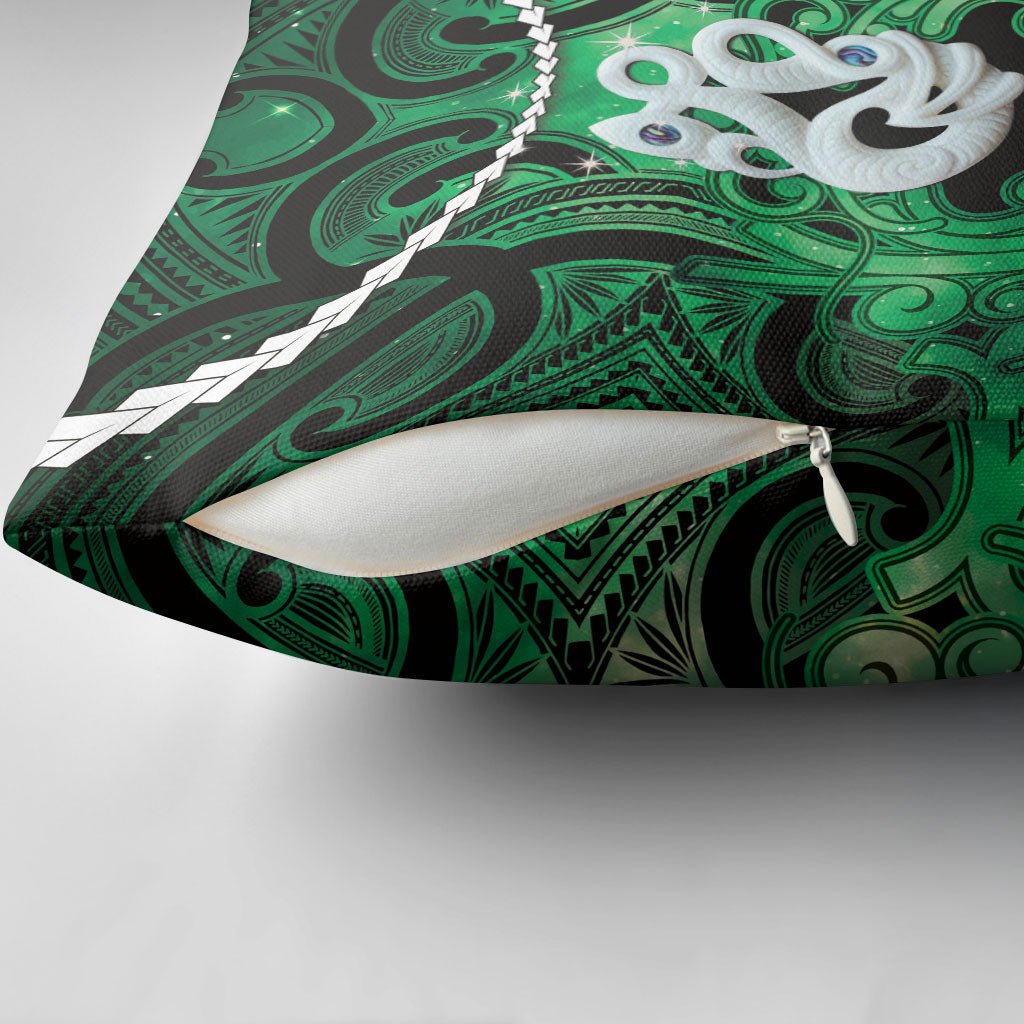 Maori Matariki Manaia Kakariki Pillow Cover Maori Kowhaiwhai Pattern Galaxy LT01 - Polynesian Pride