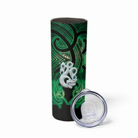 Personalised Maori Matariki Manaia Kakariki Skinny Tumbler Maori Kowhaiwhai Pattern Galaxy