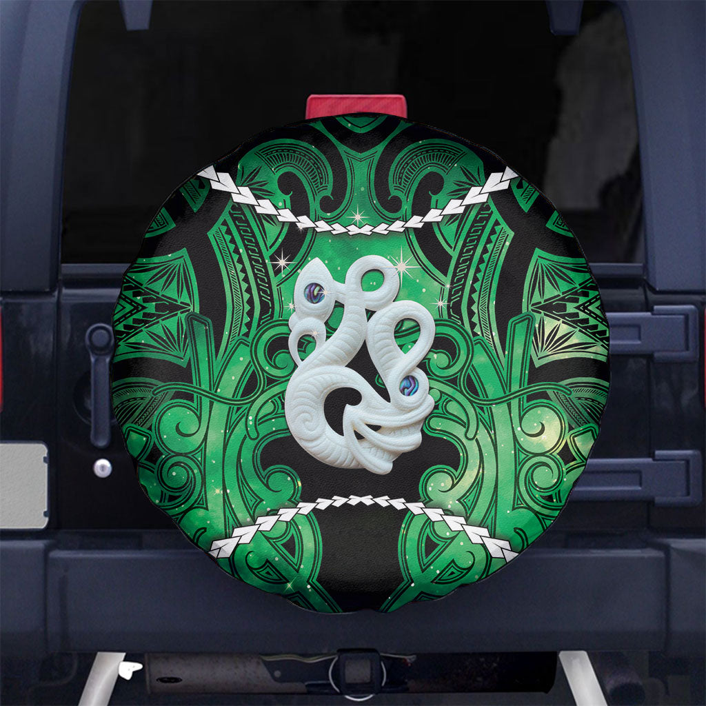 Maori Matariki Manaia Kakariki Spare Tire Cover Maori Kowhaiwhai Pattern Galaxy
