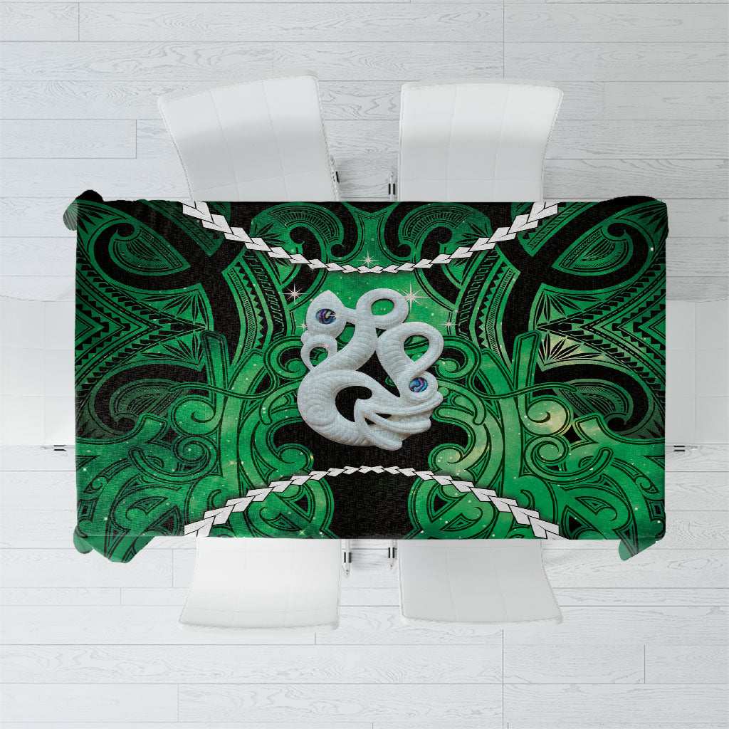 Maori Matariki Manaia Kakariki Tablecloth Maori Kowhaiwhai Pattern Galaxy