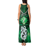 Personalised Maori Matariki Manaia Kakariki Tank Maxi Dress Maori Kowhaiwhai Pattern Galaxy