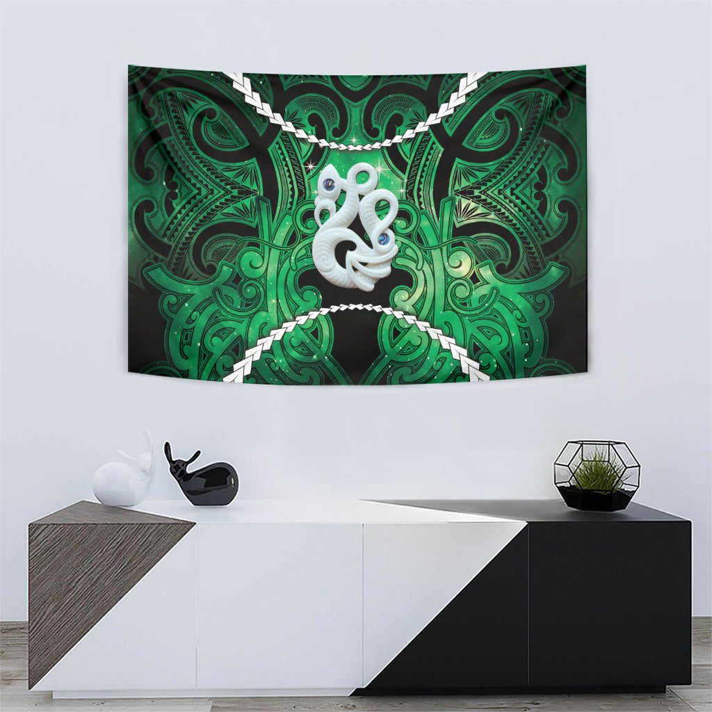 Maori Matariki Manaia Kakariki Tapestry Maori Kowhaiwhai Pattern Galaxy