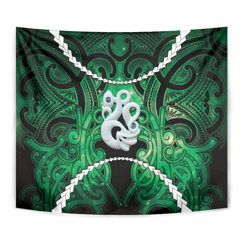 Maori Matariki Manaia Kakariki Tapestry Maori Kowhaiwhai Pattern Galaxy