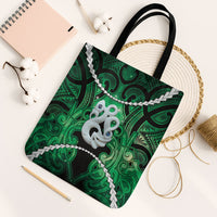 Maori Matariki Manaia Kakariki Tote Bag Maori Kowhaiwhai Pattern Galaxy