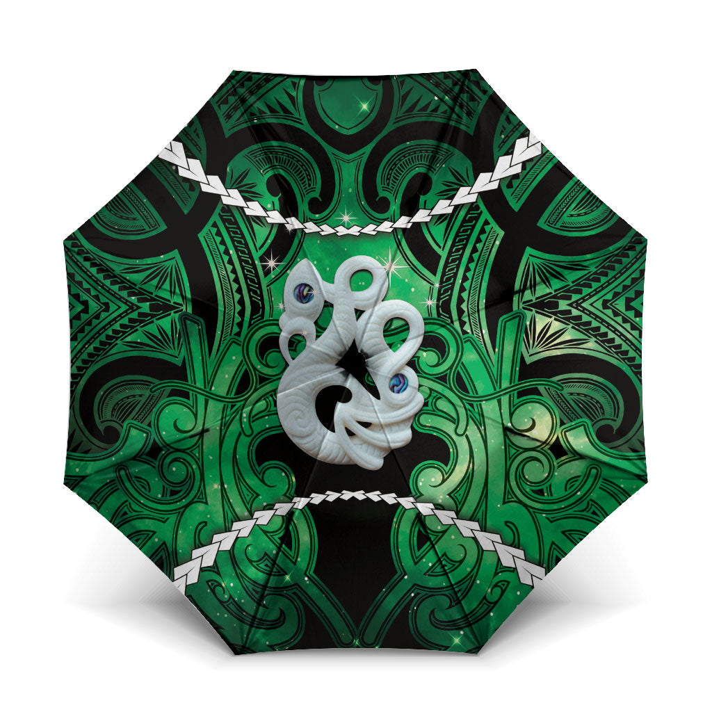 Maori Matariki Manaia Kakariki Umbrella Maori Kowhaiwhai Pattern Galaxy