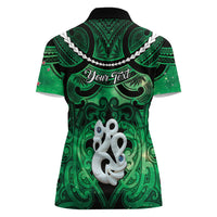 Personalised Maori Matariki Manaia Kakariki Women Polo Shirt Maori Kowhaiwhai Pattern Galaxy LT01 - Polynesian Pride