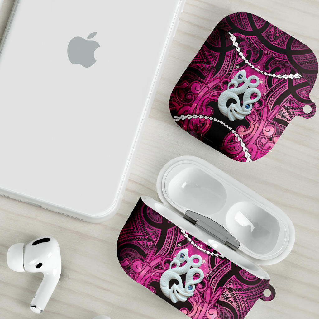 Maori Matariki Manaia Mawhero AirPods Case Maori Kowhaiwhai Pattern Galaxy LT01 - Polynesian Pride
