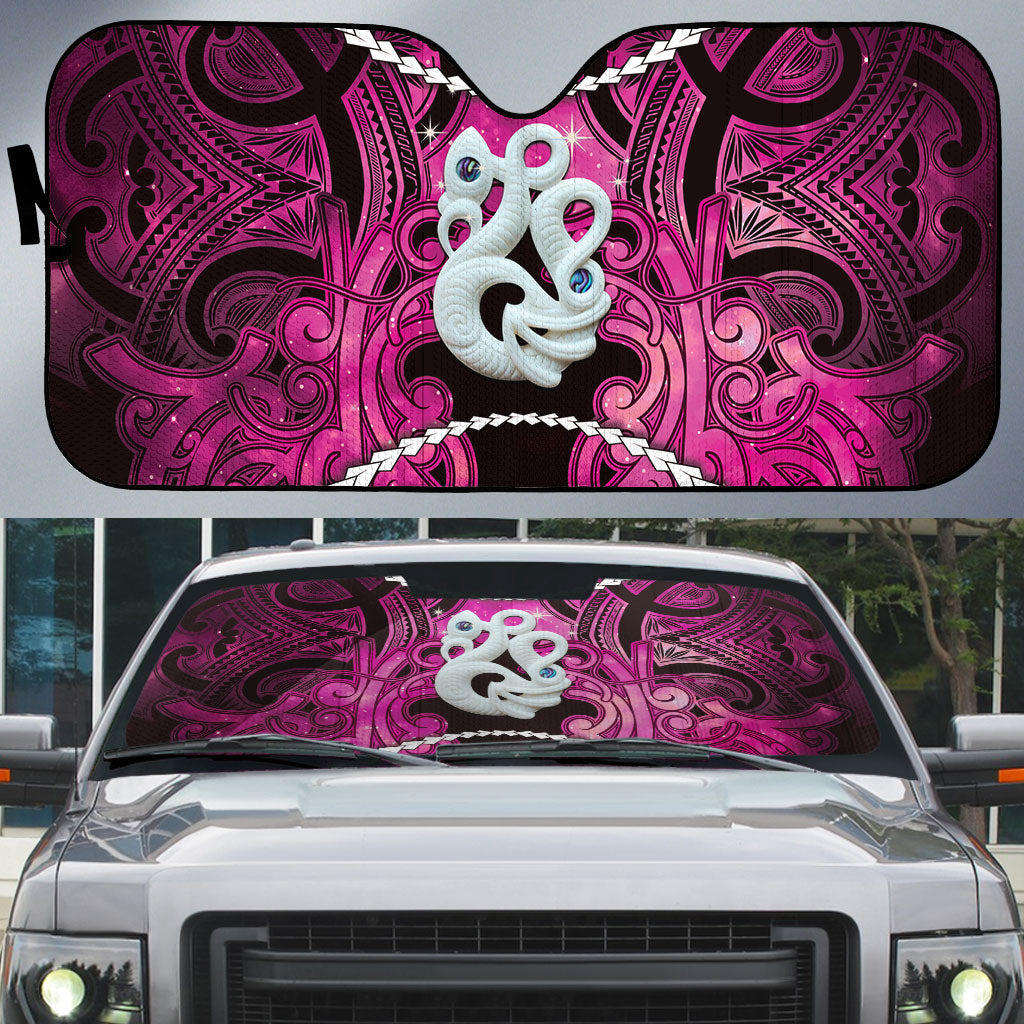 Maori Matariki Manaia Mawhero Auto Sun Shade Maori Kowhaiwhai Pattern Galaxy