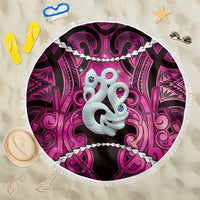 Maori Matariki Manaia Mawhero Beach Blanket Maori Kowhaiwhai Pattern Galaxy