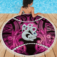 Maori Matariki Manaia Mawhero Beach Blanket Maori Kowhaiwhai Pattern Galaxy