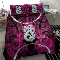 Maori Matariki Manaia Mawhero Bedding Set Maori Kowhaiwhai Pattern Galaxy