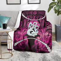 Maori Matariki Manaia Mawhero Blanket Maori Kowhaiwhai Pattern Galaxy