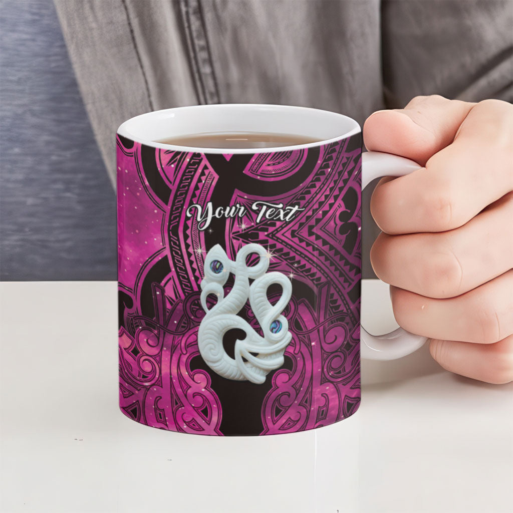 Personalised Maori Matariki Manaia Mawhero Ceramic Mug Maori Kowhaiwhai Pattern Galaxy