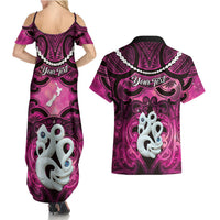 Personalised Maori Matariki Manaia Mawhero Couples Matching Summer Maxi Dress and Hawaiian Shirt Maori Kowhaiwhai Pattern Galaxy