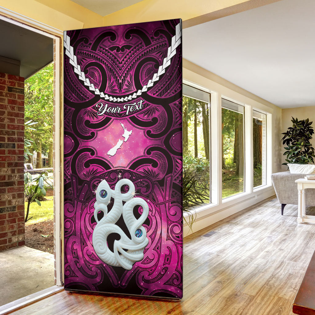 Personalised Maori Matariki Manaia Mawhero Door Cover Maori Kowhaiwhai Pattern Galaxy