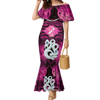 Personalised Maori Matariki Manaia Mawhero Family Matching Mermaid Dress and Hawaiian Shirt Maori Kowhaiwhai Pattern Galaxy