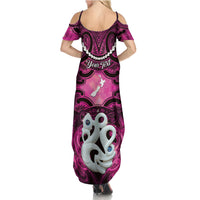Personalised Maori Matariki Manaia Mawhero Family Matching Summer Maxi Dress and Hawaiian Shirt Maori Kowhaiwhai Pattern Galaxy