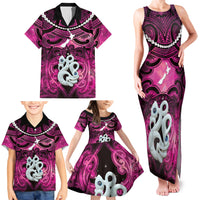Personalised Maori Matariki Manaia Mawhero Family Matching Tank Maxi Dress and Hawaiian Shirt Maori Kowhaiwhai Pattern Galaxy