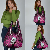 Maori Matariki Manaia Mawhero Grocery Bag Maori Kowhaiwhai Pattern Galaxy