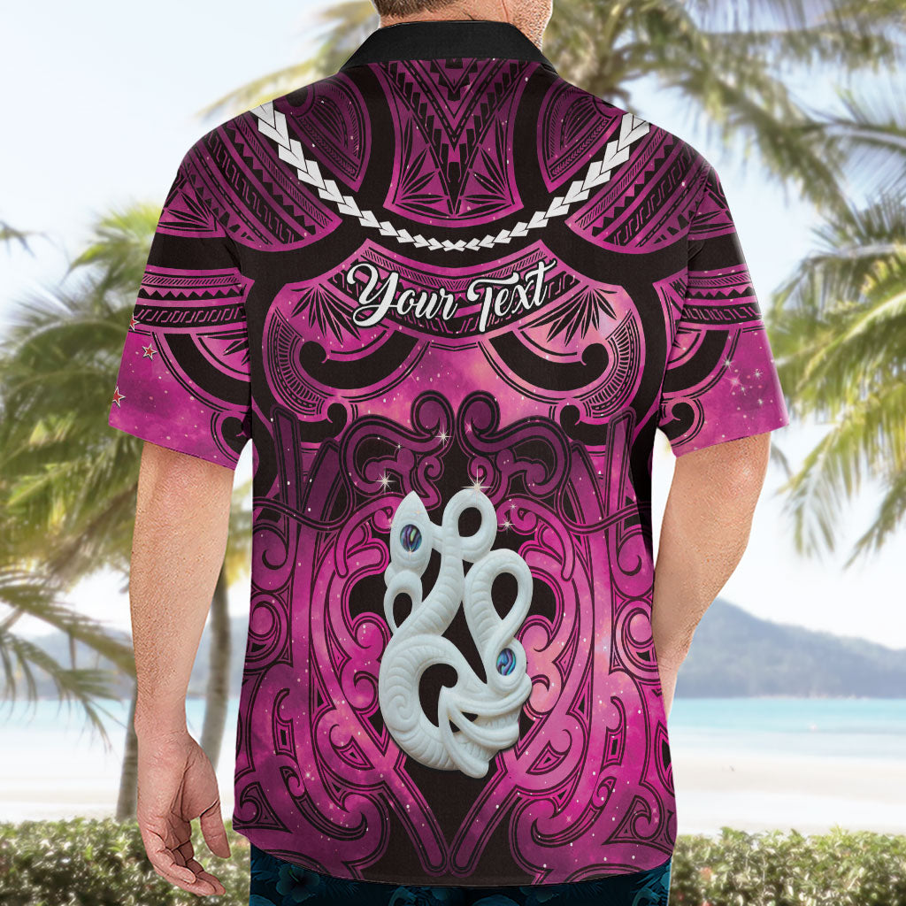 Personalised Maori Matariki Manaia Mawhero Hawaiian Shirt Maori Kowhaiwhai Pattern Galaxy LT01 - Polynesian Pride