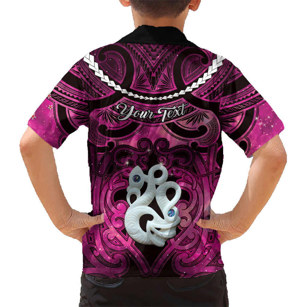 Personalised Maori Matariki Manaia Mawhero Hawaiian Shirt Maori Kowhaiwhai Pattern Galaxy LT01 - Polynesian Pride