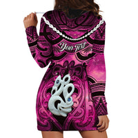 Personalised Maori Matariki Manaia Mawhero Hoodie Dress Maori Kowhaiwhai Pattern Galaxy