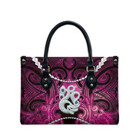 Maori Matariki Manaia Mawhero Leather Bag Maori Kowhaiwhai Pattern Galaxy