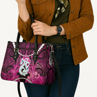 Maori Matariki Manaia Mawhero Leather Bag Maori Kowhaiwhai Pattern Galaxy